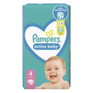 PAMPERS pelene Active baby 4 62kom