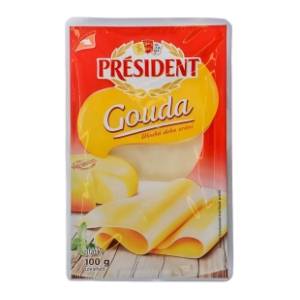 PRESIDENT Gauda slajs 100g