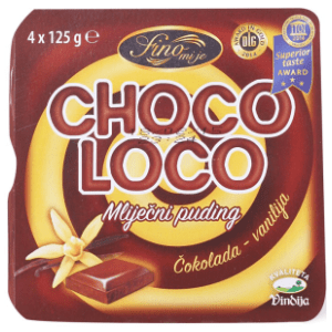 Puding VINDIJA Choco loco 4x125g