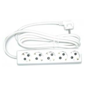 TEHNOELEKTRO produžni kabl 5 mesta 3m 2.5mm2 Šifra PPK05-3/WH
