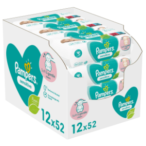 Vlažne maramice PAMPERS sensitive 12x52kom