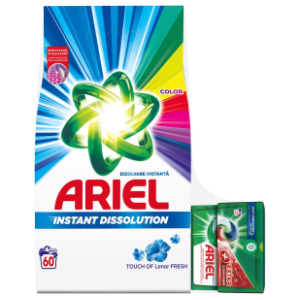 ARIEL color 60 pranja (4,5kg) + ARIEL PODS extra clean power 12kom