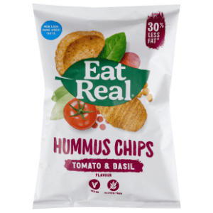 Čips EAT REAL hummus paradajz bosiljak 45g