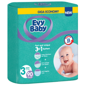 EVY BABY pelene 3u1 sistem 3 midi 90kom