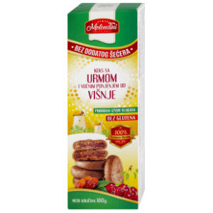 MOLENDINI keks bez glutena sa urmom i punjen višnjom 180g