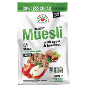 VITALIA crunchy musli lešnik jabuka 320g