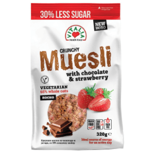 Musli  VITALIA kranči jagoda čokolada 320g