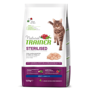NATURAL TRAINER hrana za sterilisane mačke ćuretina 1,5kg