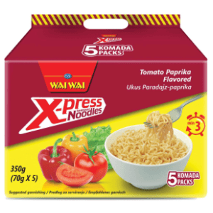 Nudle WAI WAI X-press paradajz paprika 5x70g