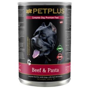 PET PLUS hrana za pse govedina i pasta 1240g