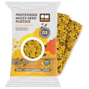 OM MADE proteinske pločice bez brašna sa kurkumom 54g