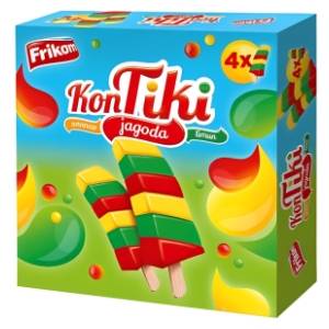 Sladoled FRIKOM Kontiki jagoda multipack 4x70ml