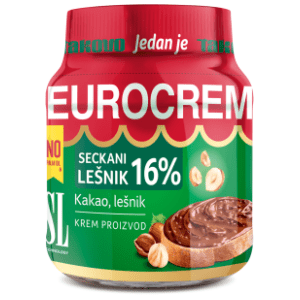 Eurokrem seckani lešnik 16% TAKOVO 350g