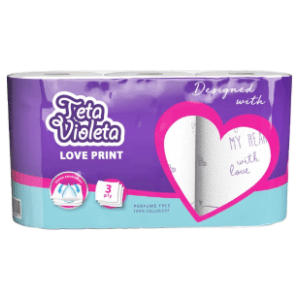 Ubrus VIOLETA Love 3sloja 3kom