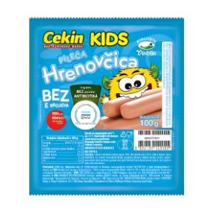 Viršle CEKIN kids hrenovke 100g