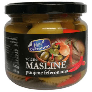 LIBERO premium zelene masline sa feferonama 340g