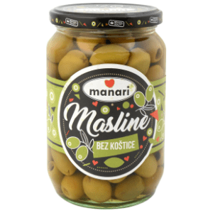 MANARI zelene masline bez koštice 680g
