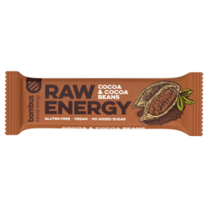 BOMBUS raw energy bar kakao i kakao zrna 50g