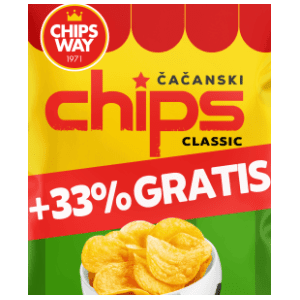 CHIPS WAY classic 150g + 33% gratis