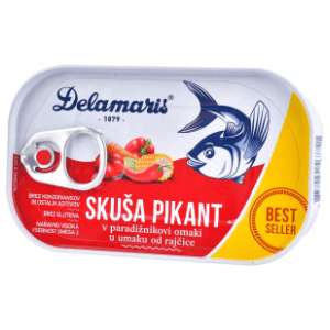 DELAMARIS skuša sa povrćem pikant 125g