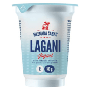 Jogurt lagani 1%mm MLEKARA ŠABAC 180g