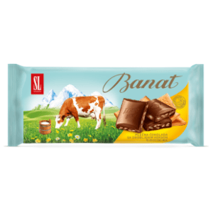Mlečna čokolada sa drobljenim keksom SWISSLION Banat 80g