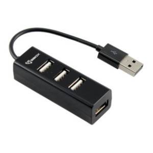 S BOX USB Hub 4-in-1 USB 2.0 (H 204) crni