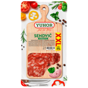 YUHOR sendvič kobasica XXL slajs 200g