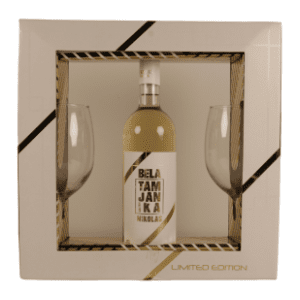 Belo vino NIKOLAS Wines Tamjanika 0,75l + 2 čaše 