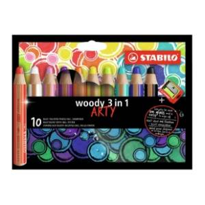 Drvene boje STABILO woody arty set 3u1 10kom + zarezač