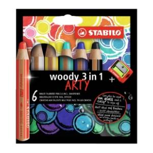 Drvene boje STABILO woody arty set 3u1 6kom + zarezač