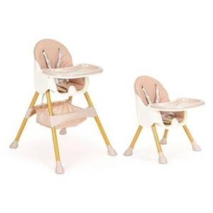ECO TOYS stolica za hranjenje 2u1 roze