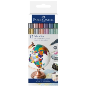 Flomasteri FABER CASTELL permanent marker metalics 12kom