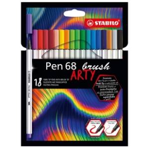 Flomasteri STABILO pen 68 brush 18kom