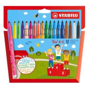 Flomasteri STABILO trio A-Z 18kom