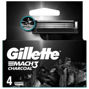 GILLETTE Mach3 charcoal patrone za brijač 4kom