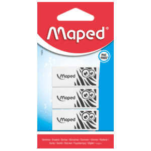Gumice MAPED mini zebra 3kom