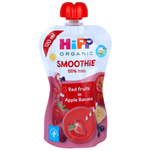 HIPP organic kašica smoothie jabuka banana crveno voće 120ml