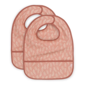JOLLEIN portikla za bebe Bib Waterproof Meadow Rosewood 2kom