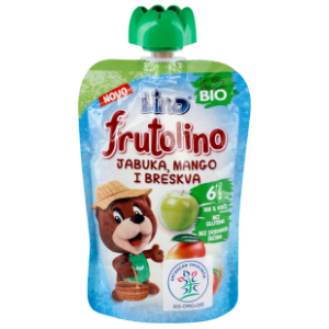 LINO bio kašica Frutolino jabuka mango breskva 100g