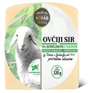Ovčiji sir nana bosiljak KORAB 320g