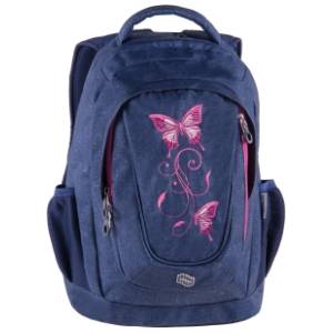 Ranac za školu PULSE Music jeans butterfly 