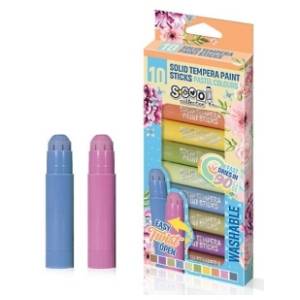 Tempere u stiku S-COOL pastel 10ml 10kom