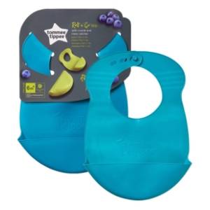TOMMEE TIPPEE Silikonska portikla sa džepom Roll & Go tirkiz