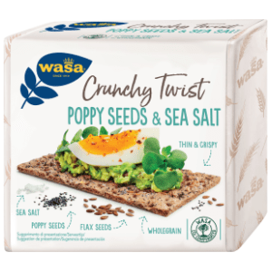 WASA hrskavi hleb crunchy twist mak i morska so 245g