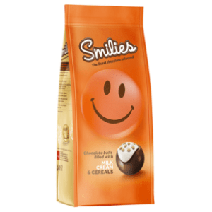 Bombonjera SMILIES mlečni krem i ceralije 120g