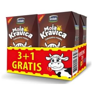 Čokoladno mleko MOJA KRAVICA 1% 250ml 3+1gratis