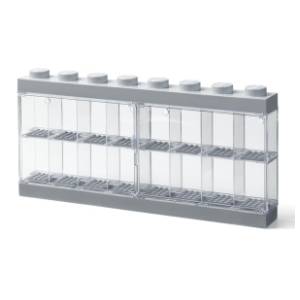 LEGO izložbena polica za 16 minifigura siva