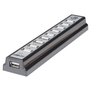 MANHATTAN USB Hub 10-in-1 USB 2.0 (161572)