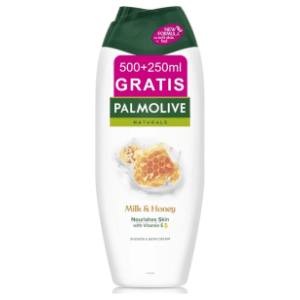 Pena za tuširanje PALMOLIVE milk&honey 500ml + 250ml gratis
